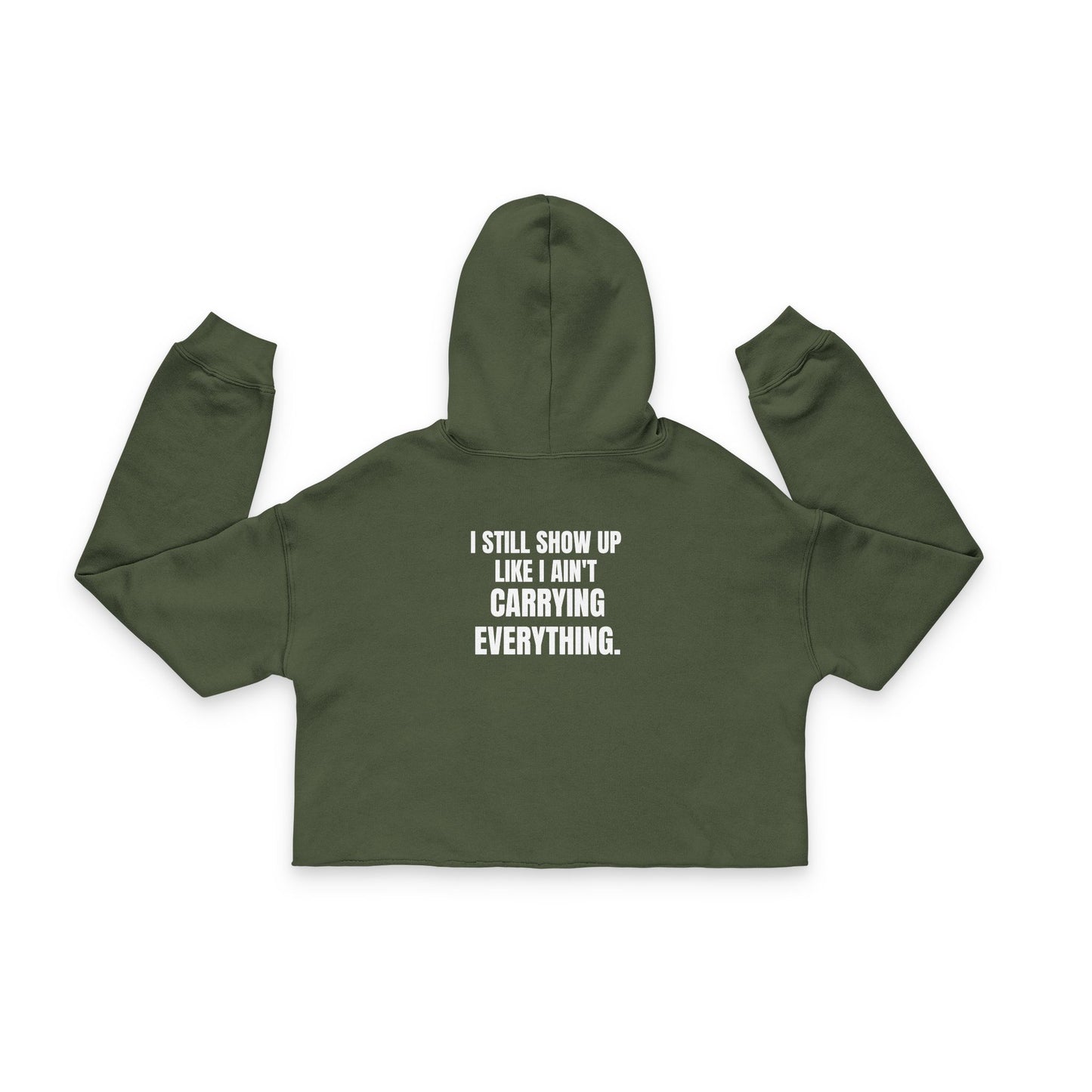 I Show Up Hoodie – Cropped Fleece (HER Edition)